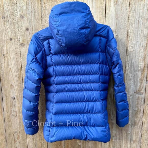 Patagonia Hi-Loft Down Hoody Jacket Cobalt‎ Blue Size XS Puffer Hooded 600 Fill - Picture 5 of 16